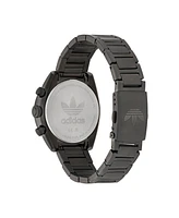 adidas Unisex Three Hand Edition One Chrono Gunmetal Gray Stainless Steel Bracelet Watch 40mm