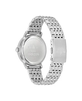 adidas Unisex Three Hand Code One Silver-Tone Stainless Steel Bracelet Watch 38mm