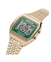 adidas Unisex Digital Two -Tone Stainless Steel Bracelet Watch 36mm