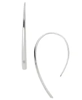 Sadie Stainless Steel Bevel Hoop Earring - Silver