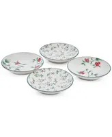 Winterberry Holiday Appetizer Plates, Set of 4