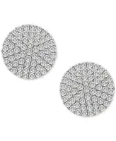 Wrapped in Love Diamond Circle Stud Earrings (1 ct. t.w.) in 14k White Gold, Created for Macy's
