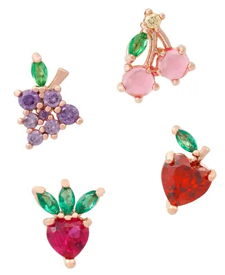 Girls Crew Fruit Basket Stud Earring Set 