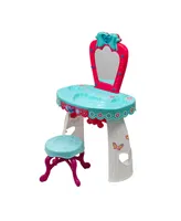 Vanity with Stool Accessories Set, 19 Pieces