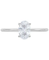 Grown With Love Igi Certified Lab Diamond Oval Solitaire Engagement Ring (1 ct. t.w.) 14k White Gold