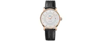 Mido Men's Swiss Automatic Baroncelli Ii Signature Black Leather Strap Watch 39mm