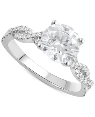 Badgley Mischka Certified Lab Grown Diamond Twist Engagement Ring (2 ct. t.w.) in 14k Gold