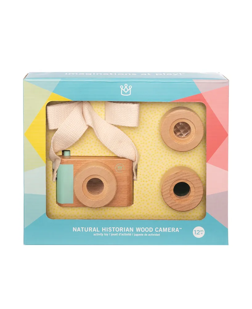 Manhattan Toy Company Natural Historian Wooden Camera Pretend Time Play and Kaleidoscope Lenses