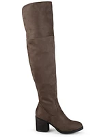 Journee Collection Women's Sana Block Heel Over The Knee Boots