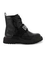 Dkny Big Girls Elastic Logo Strap Moto Boots