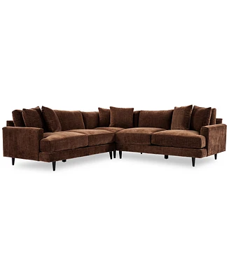 Closeout! Mariyah 3-Pc. Fabric Sectional, Created for Macy's