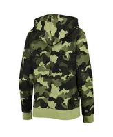 Women's New Era Green New York Yankees 2022 Mlb Armed Forces Day Camo Full-Zip Hoodie