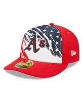 Men's New Era Red Oakland Athletics 2022 4th of July Low Profile 59FIFTY Fitted Hat