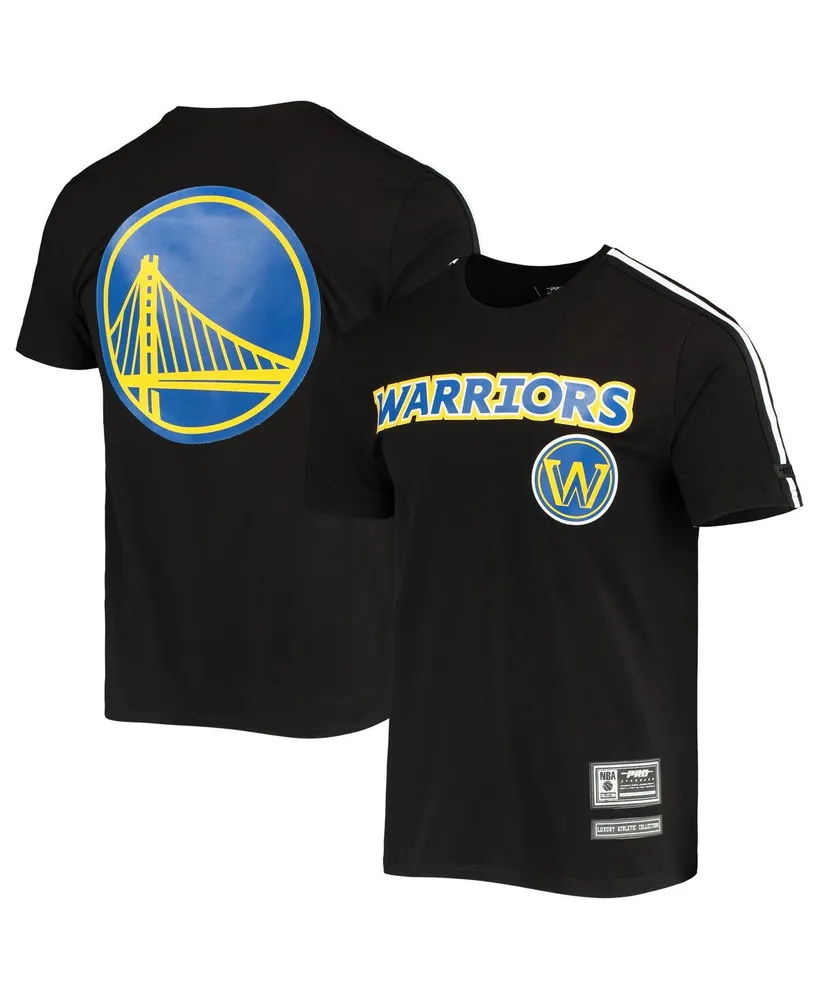 Men's Pro Standard Black, White Golden State Warriors Mesh Capsule Taping T-shirt