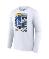 Men's Fanatics White Golden State Warriors 2022 Western Conference Champions Locker Room Long Sleeve T-shirt