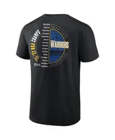 Men's Fanatics Black Golden State Warriors 2022 Nba Finals Champions Drive List Roster T-shirt