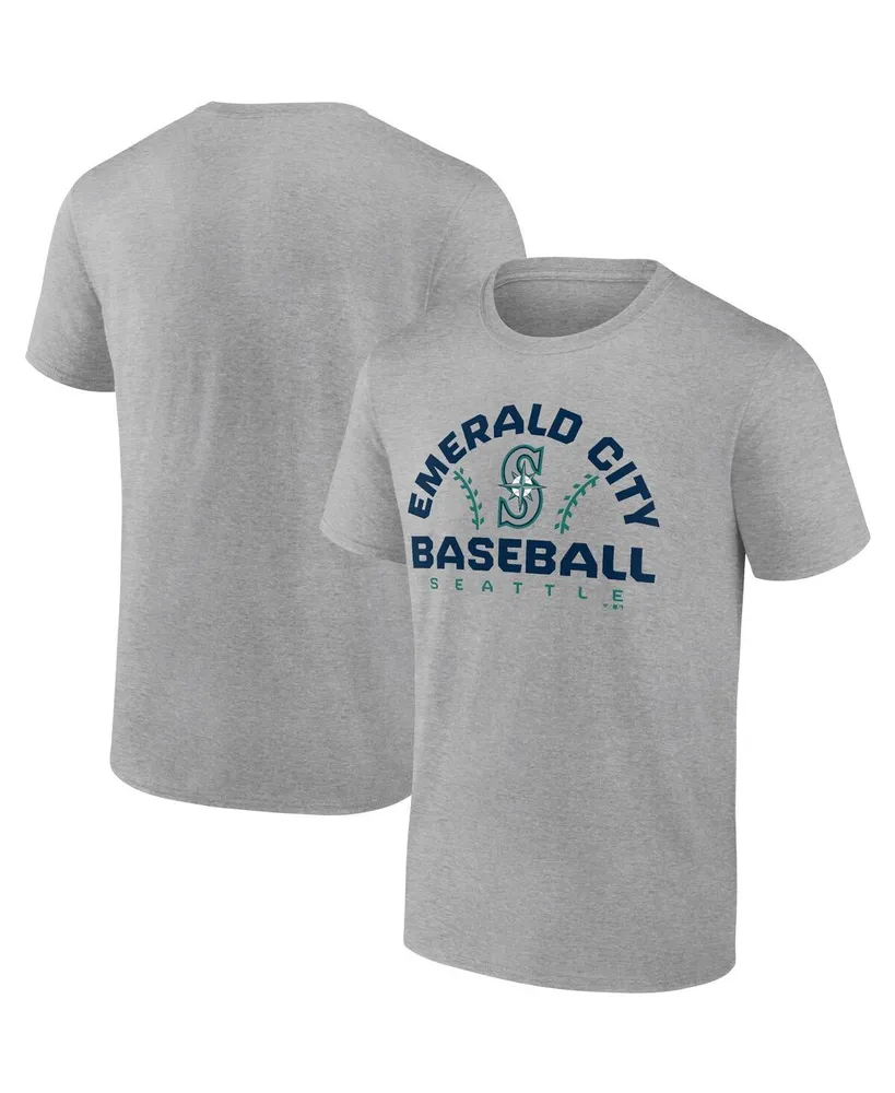 Men's Fanatics Heathered Gray Seattle Mariners Iconic Go for Two T-shirt