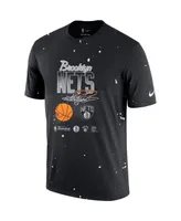 Men's Nike Black Brooklyn Nets Courtside Splatter T-shirt