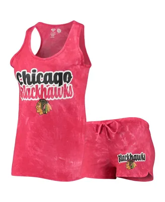 Women's Concepts Sport Red Chicago Blackhawks Billboard Racerback Tank Top and Shorts Set