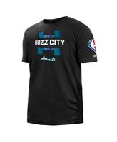 Men's New Era Black Charlotte Hornets 2021/22 City Edition Brushed Jersey T-shirt
