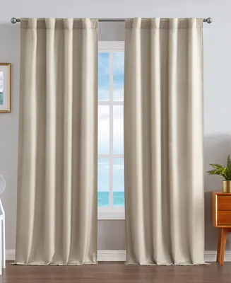 Nautica Virginia Ultimate Blackout Back Tab Window Curtain Panel Set, 38" x 84"