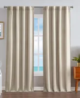 Nautica Virginia Ultimate Blackout Back Tab Window Curtain Panel Set, 38" x 84"