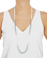 Gray & White Ombre Potato Cultured Freshwater Pearl (7-8mm) 36" Strand Necklace