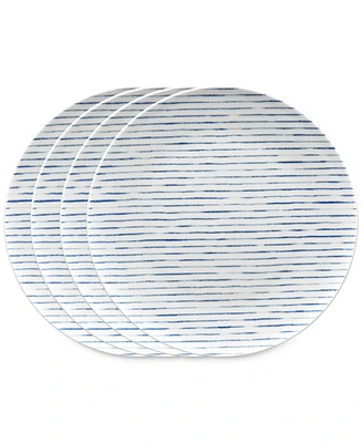 Noritake Hammock Stripes Coupe Dinner Plates, Set of 4