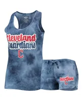 Women's Concepts Sport Navy Cleveland Guardians Billboard Racerback Tank Top and Shorts Set