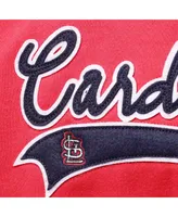 Women's Soft as a Grape Red St. Louis Cardinals Plus Side Split Pullover Hoodie