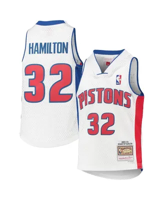 Big Boys Mitchell & Ness Richard Hamilton White Detroit Pistons 2003-04 Hardwood Classics Swingman Jersey