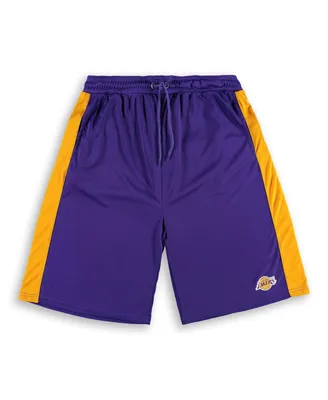 Men's Fanatics Purple, Gold Los Angeles Lakers Big and Tall Performance Shorts