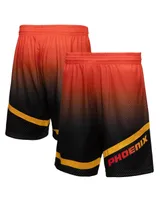 Men's Mitchell & Ness Orange, Black Phoenix Suns 1996/97 Hardwood Classics Fadeaway Reload 3.0 Swingman Shorts