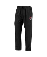 Men's Concepts Sport Black, Red Portland Trail Blazers Long Sleeve T-shirt and Pants Sleep Set