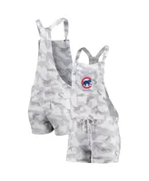 Women's Concepts Sport Gray Chicago Cubs Camo Overall Romper