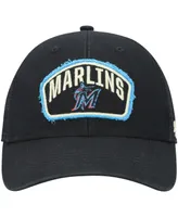 Men's '47 Black Miami Marlins Cledus Mvp Trucker Snapback Hat