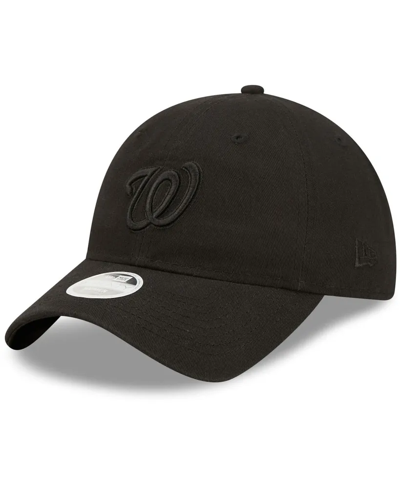 Women's New Era Washington Nationals Black on Black Core Classic Ii 9TWENTY Adjustable Hat