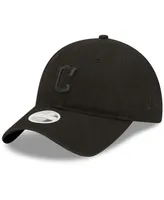 Women's New Era Cleveland Guardians Black on Black Core Classic Ii 9TWENTY Adjustable Hat