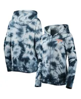 Women's New Era Navy Detroit Tigers Tie-Dye Full-Zip Hoodie