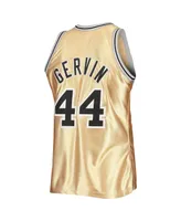 Men's Mitchell & Ness George Gervin Gold San Antonio Spurs 75th Anniversary 1977-78 Hardwood Classics Swingman Jersey