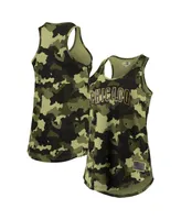 Women's New Era Green Chicago Cubs 2022 Mlb Armed Forces Day Camo Racerback Tank Top