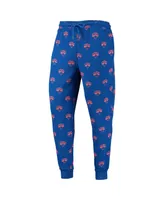 Men's The Wild Collective Royal New York Knicks Allover Logo Jogger Pants