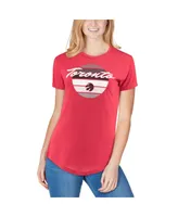 Women's Sportiqe Red Toronto Raptors Phoebe Super Soft Tri-Blend T-shirt