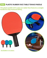 Champion Sports Face Table Tennis Paddle, Set of 3