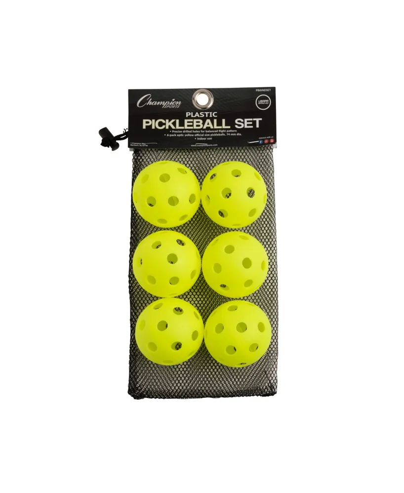 Champion Sports Recreational Indoor Pickle Ball Set, Pack of 6