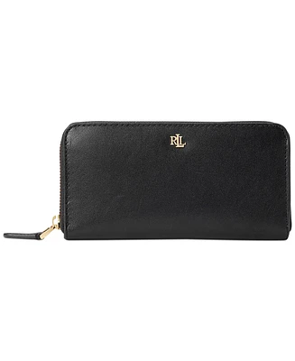 Women's Full-Grain Leather Large Zip Continental Wallet