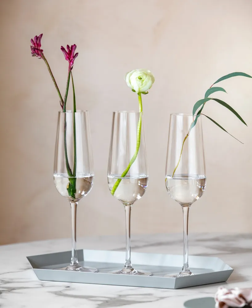 Villeroy & Boch Rose Garden Flute Glass, Set of 4