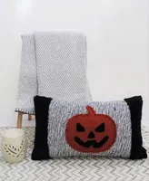 Vibhsa Pumpkin Halloween Decorative Pillow, 24" x 14"