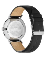 Ted Baker Men's Phylipa Black Leather Strap Watch 43mm