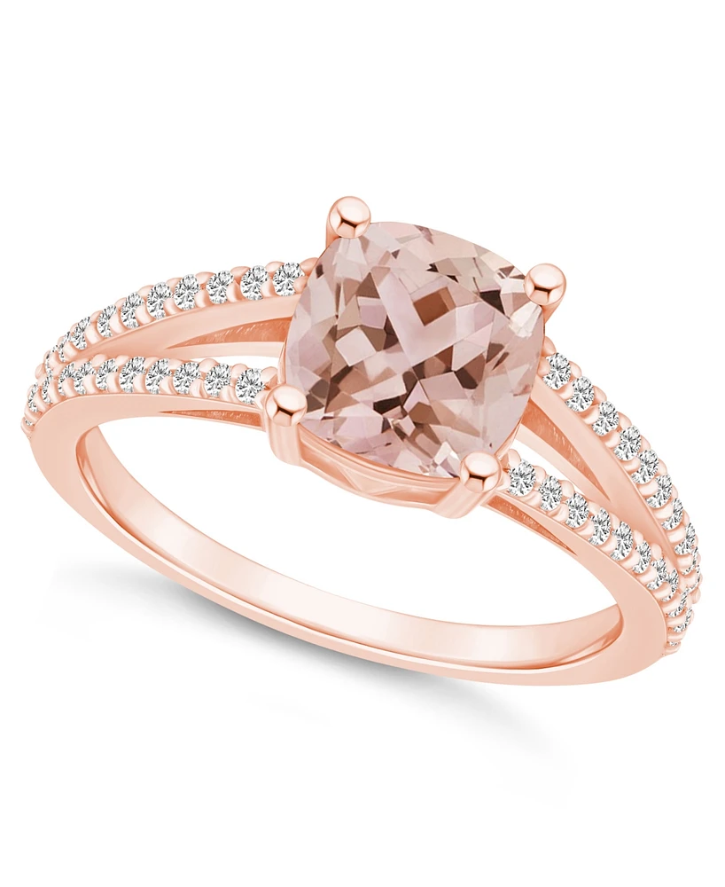 Macy's Morganite and Diamond Accent Ring 14K Rose Gold